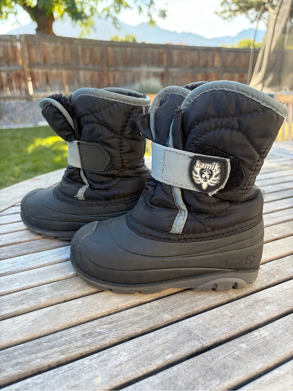 Kamik Kids Black Waterproof Snow Boots Size 9